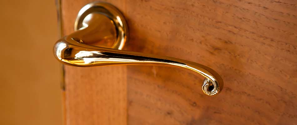 Brass kitchen handle installed during a remodel in Lakeland, FL.