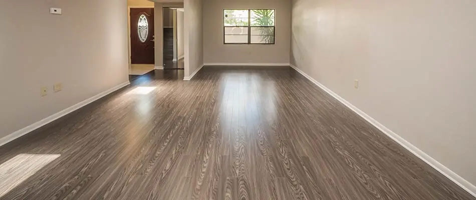 Hardwood flooring installed by True Builders for a condo remodel project in Lakeland, FL.