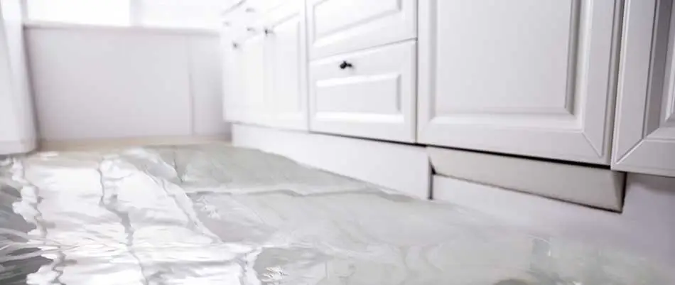 Water is flooding this kitchen in Winter Haven, FL.