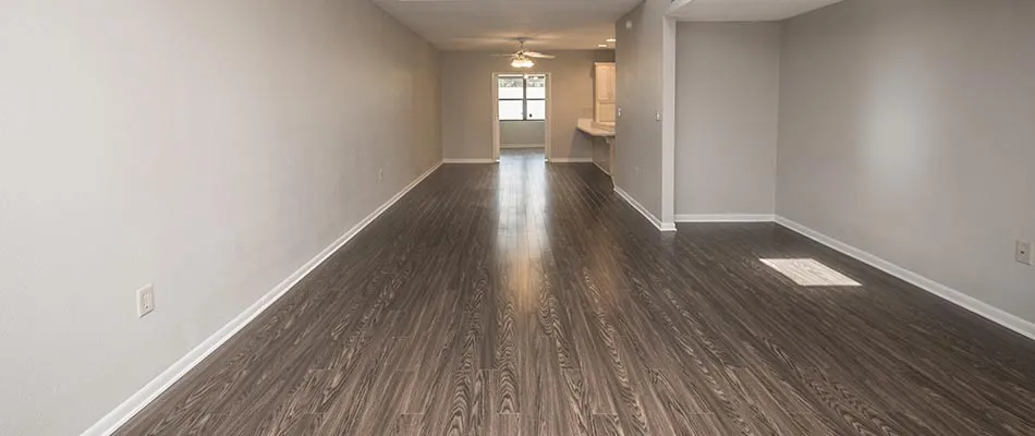 Hardwood floor installed during the renovation of a condo in Lakeland, FL.