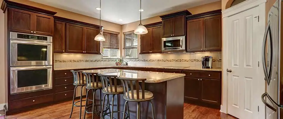 Example of a kitchen that has been newly remodeled in New Tampa, FL.