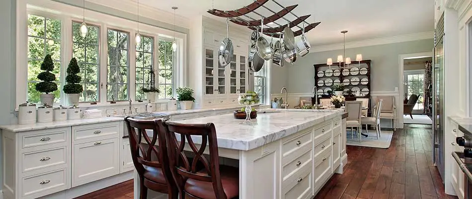 An open concept kitchen island in a home in Winter Haven, FL.