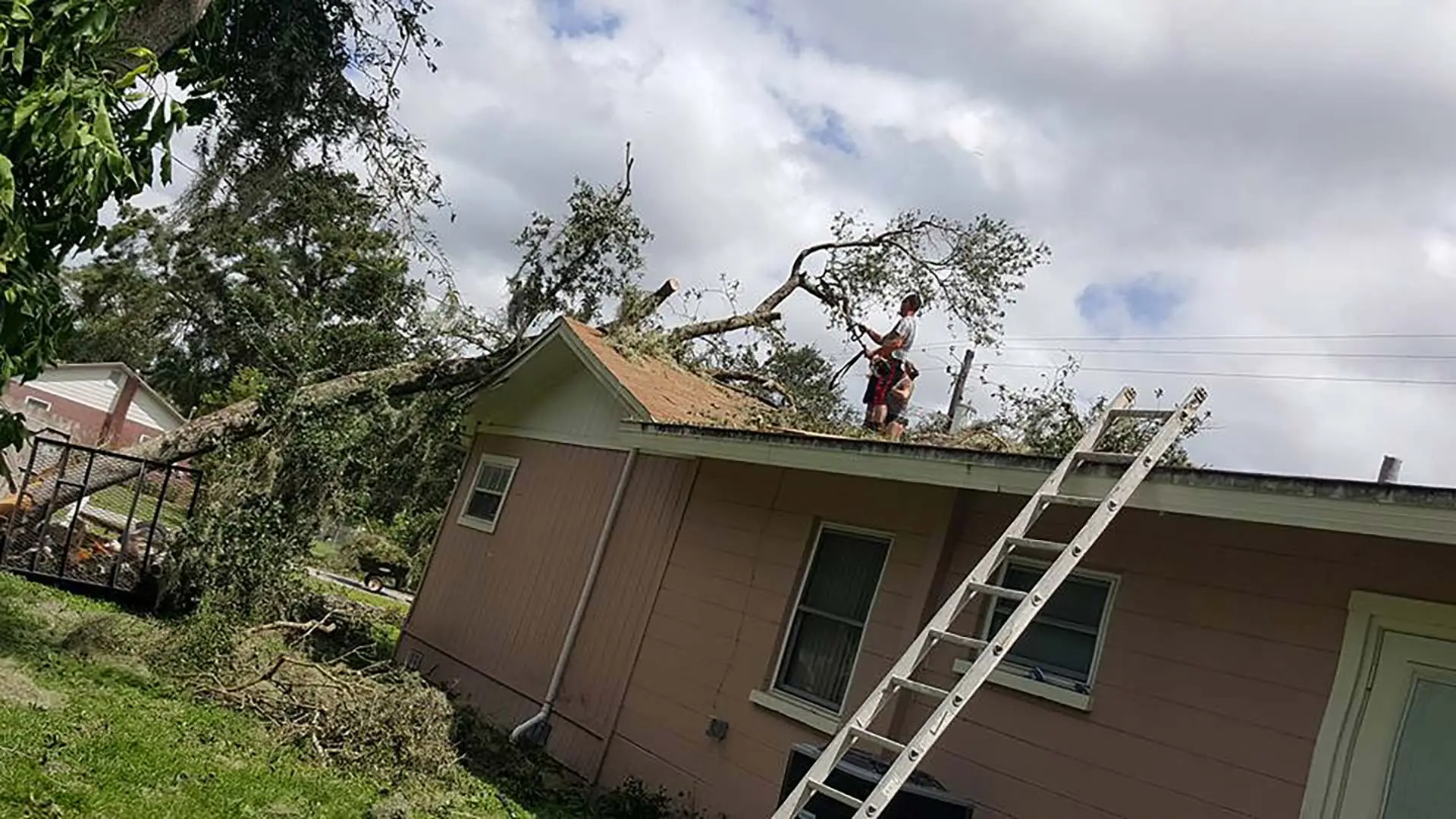 Tree Fell Through the Hunsberger's Home During Hurricane Irma